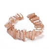 Natural Quartz Crystal Points Beads Strands G-K181-B26-3