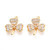 Brass Micro Pave Cubic Zirconia Pendants KK-N263-04G-1