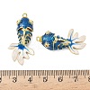 Brass Micro Pave Cubic Zirconia Enamel Pendants KK-G539-01G-04-3