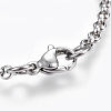 Tarnish Resistant 304 Stainless Steel Rolo Chain Bracelets BJEW-P239-02B-3