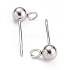 Non-Tarnish 304 Stainless Steel Ball Post Stud Earring Findings LS-X-STAS-Z035-02P-F-2