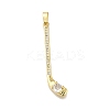 Brass Micro Pave Cubic Zirconia Pendants KK-V002-12G-1