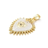 Brass Micro Pave Cubic Zirconia Pendants KK-M314-09G-01-2