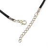 Treble Clef Zinc Alloy Pendant Necklaces with Waxed Cord and Iron Findings NJEW-R228-20AS-5