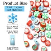 50Pcs 10 Styles Christmas Theme Handmade Polymer Clay Beads CLAY-YW0002-02-2