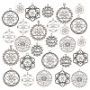 28Pcs 7 Style Tibetan Style Zinc Alloy Pendants FIND-PH0010-02-1