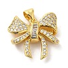 Brass Micro Pave Clear Cubic Zirconia Pendants FIND-Z041-05G-1
