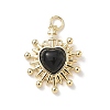 Heart Brass Pendants KK-D426-16C-G-1