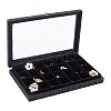 28 Grids Printed Imitation Leather Jewelry Tray Organizer Boxes MRMJ-WH0077-086-1