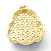 Brass Micro Pave Clear Cubic Zirconia Pendants ZIRC-I050-07G-3