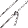Non-Tarnish 304 Stainless Steel Curb Chain Necklace for Men Women NJEW-K245-018E-2