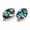 Synthetic Turquoise Links Connectors G-T131-88C-3