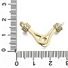 Brass Cubic Zirconia Hook and S-Hook Clasps LS-KK-Q048-05G-3
