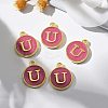Golden Plated Alloy Enamel Charms ENAM-S118-08U-5