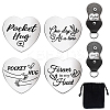 Heart Double-Sided Engraved Stainless Steel Commemorative Decision Maker Coin Set AJEW-GL0002-02D-1