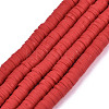Handmade Polymer Clay Beads Strands CLAY-R089-8mm-038-1