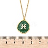 304 Stainless Steel Micro Pave Cubic Zirconia constellation Pendant Necklaces NJEW-R021-01G-12-5