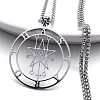 201 Stainless Steel Demonic Symbol Pentagram Pendant Necklaces FS-WG4F203-01-4