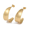 PVD Vacuum Plating 201 Stainless Steel C-Shaped Stud Earrings EJEW-I309-25G-1