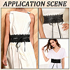 1Pc Imitation Leather Lace Flower Wrap Around Waist Belts for Women AJEW-CL0002-88B-5