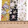 6 Yards 3 Colors Polyester Flower Printed Ribbon OCOR-A008-03A-3