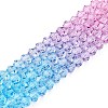 Gradient Color Baking Paint Glass Bead Strands X1-DGLA-A039-T6mm-A07-4