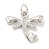 Rack Plating Brass Micro Pave Clear Cubic Zirconia Pendants KK-B093-10B-P-1