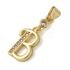 Brass Micro Pave Cubic Zirconia Pendants KK-M319-02G-B-2