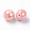 Glazed Porcelain Round Beads X-PORC-S490-8mm-06-2