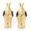 Snake Head 304 Stainless Steel Pave Cubic Zirconia Stud Earrings for Women EJEW-G390-01G-01-1