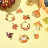 10Pcs 10 Styles Thanksgiving Day Theme Alloy Enamel Pendants ENAM-FS0003-78-7