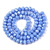 Electroplate Glass Beads Strands EGLA-A044-P6mm-B17-3