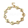 12 Constellations 304 Stainless Steel Link Chain Bracelets BJEW-I239-01G-03-4