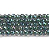 Electroplate Transparent Glass Beads Strands LS-GLAA-H021-01B-FR01-2