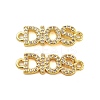 Rack Plating Brass Cubic Zirconia DIOS Links Connector Charms KK-S379-22G-1