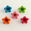 Opaque Acrylic Flower Bead Caps SACR-Q099-M55-1