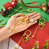 5Pcs Alloy and Brass Bar Beadable Keychain for Jewelry Making DIY Crafts DIY-SW0001-16B-5