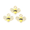 Golden Plated Alloy Enamel Charms ENAM-G212-18G-4