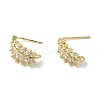 Brass Micro Pave Cubic Zirconia Ear Wire Findings LS-KK-K371-08G-1