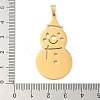 Christmas Theme 304 Stainless Steel Pendants STAS-Q005-01G-03-3