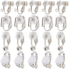 32Pcs 4 Style Brass Clip-on Earring Converters Findings KK-SP0001-28P-1