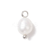 Natural Cultured Freshwater Pearl Rice Charms PALLOY-JF04187-01-2