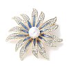 Sunflower Alloy Rhinestone Brooches for Backpack Clothes LS-JEWB-F038-02LG-1