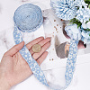Flower Polyester Ribbons SRIB-WH20020-053A-03-4