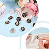 24Pcs 3 Colors 1-Hole Zinc Alloy Flat Round with Bees Buttons BUTT-CA0001-30-4