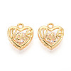 Brass with Cubic Zirconia Charms KK-N263-98G-1
