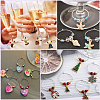 SOFPLATE 200Pcs Brass Wine Glass Charm Rings KK-SP0001-31A-P-6