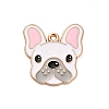 Animal Puppy Alloy Enamel Pendants X-FIND-V001-03G-03-1
