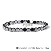Synthetic Non-magnetic Hematite Beads Stretch Bracelets for Men RL7655-13-1