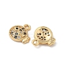 Brass Micro Pave Cubic Zirconia Charms KK-C099-01A-G-2